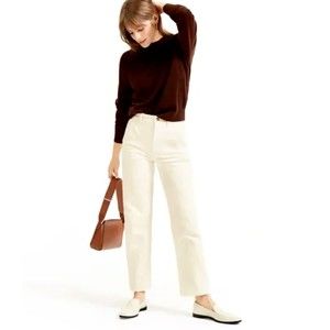 Everlane The Relaxed Straight Fit Jean 31 Regular White Organic Cotton NWT B81